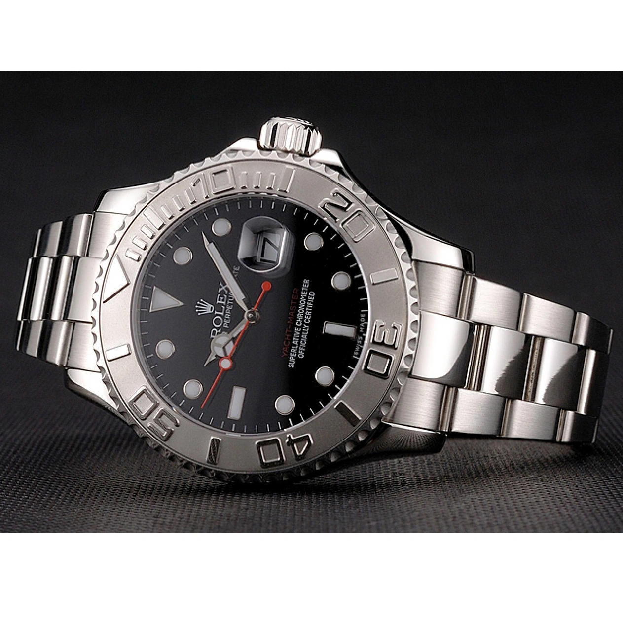 And Black Case Yacht-Master Steel Stainless Dial Rolex Bracelet 1015